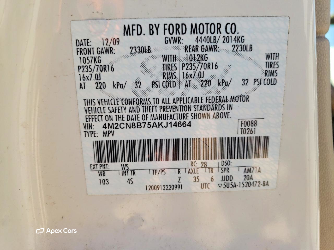 Mercury Mariner 2010