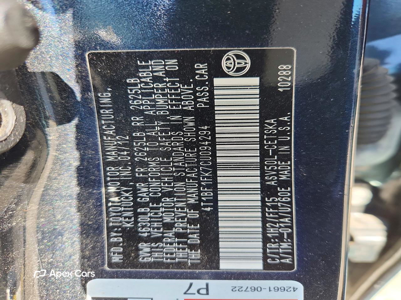 Toyota Camry 2012