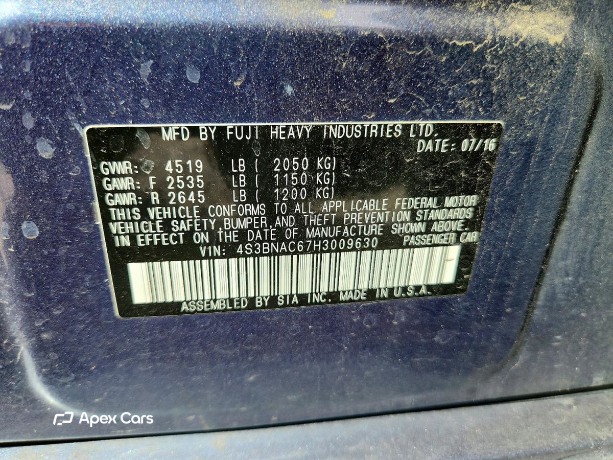 Subaru Legacy 2017