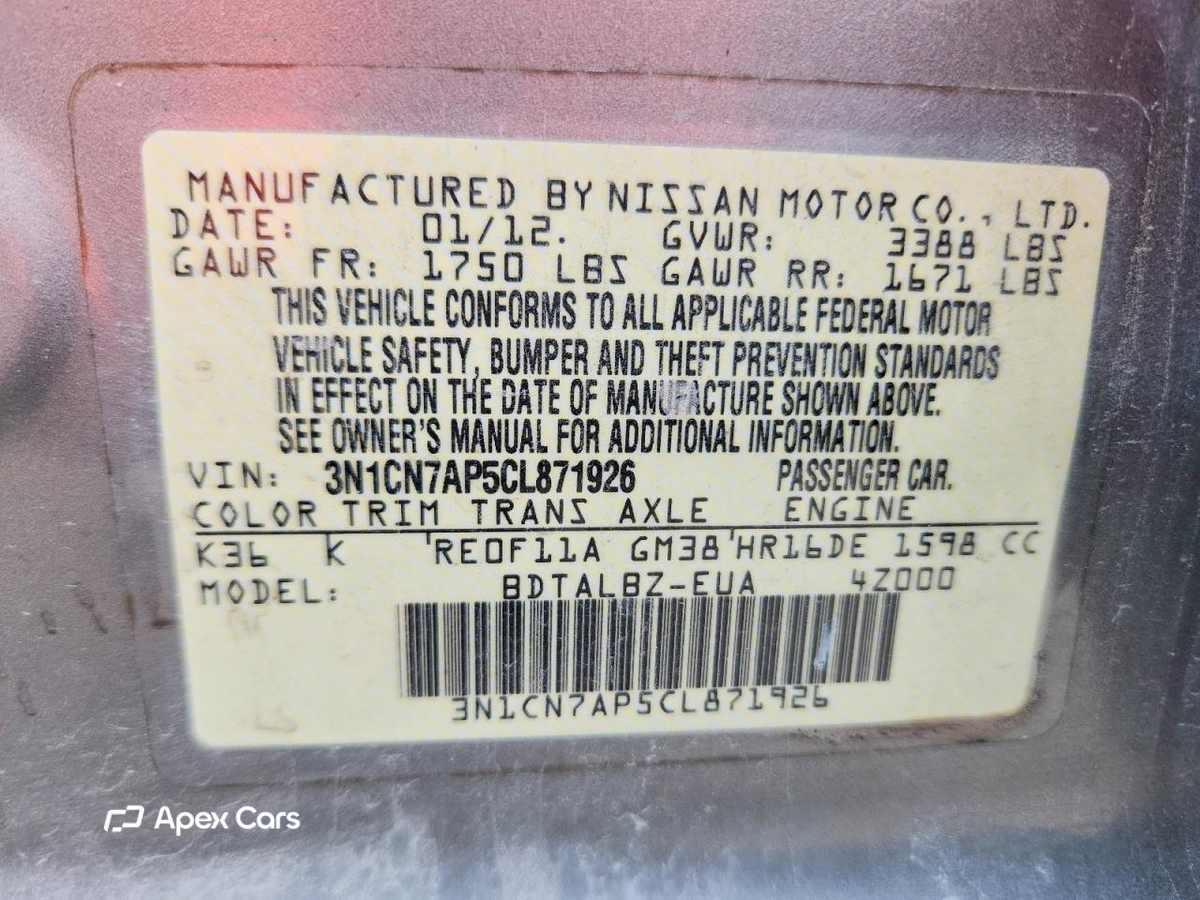 Nissan Versa 2012