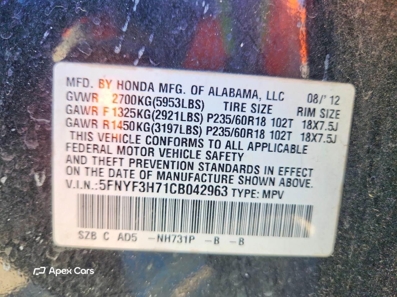 Honda Pilot 2012
