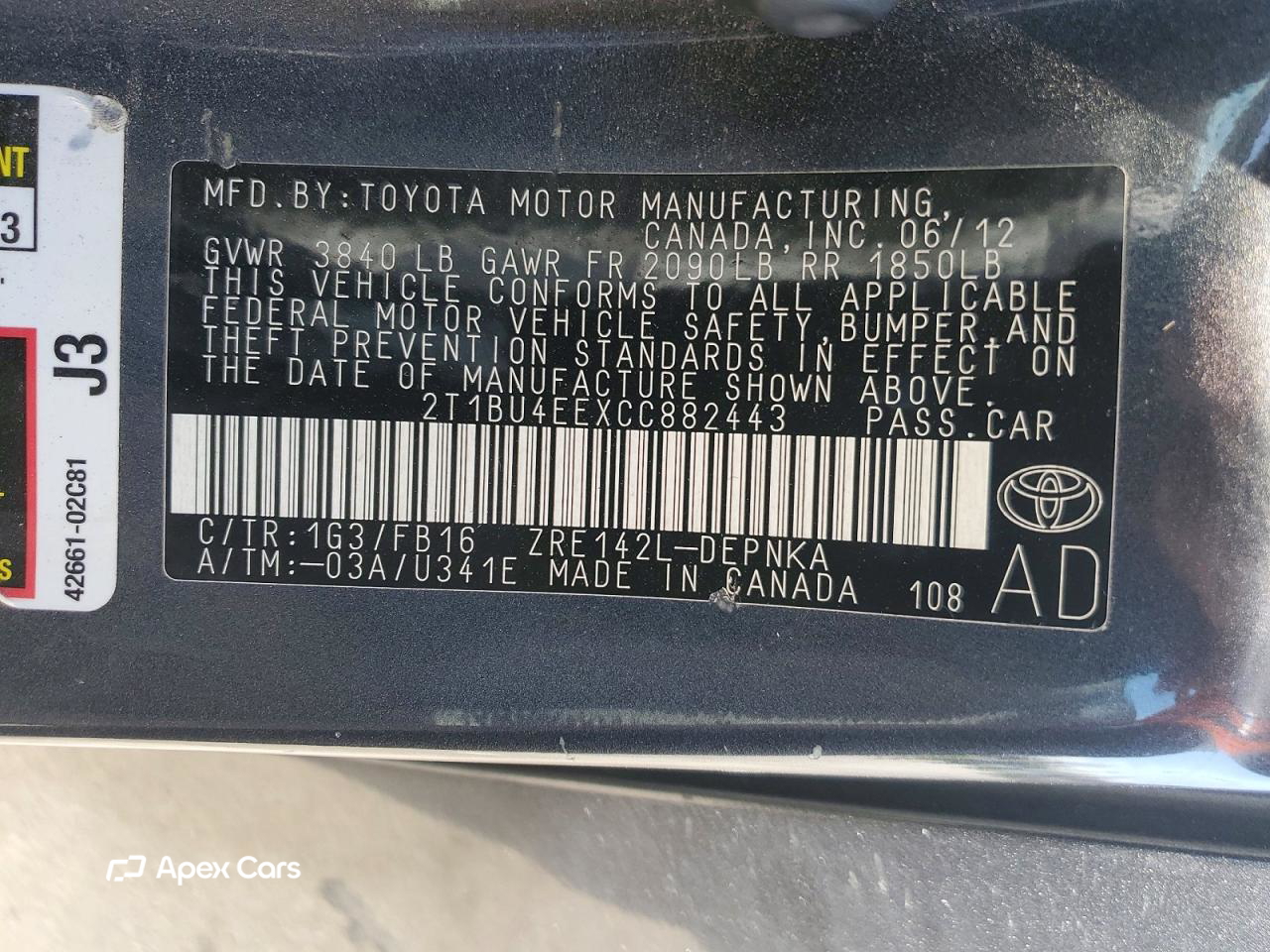 Toyota Corolla 2012