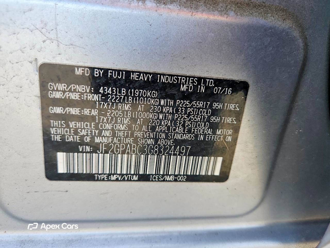 Subaru XV 2016