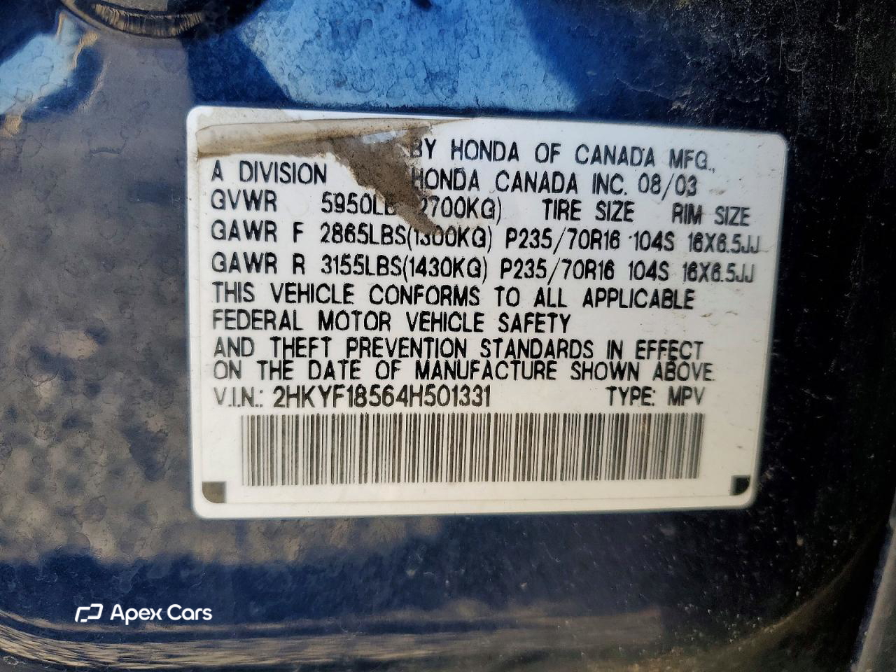 Honda Pilot 2004