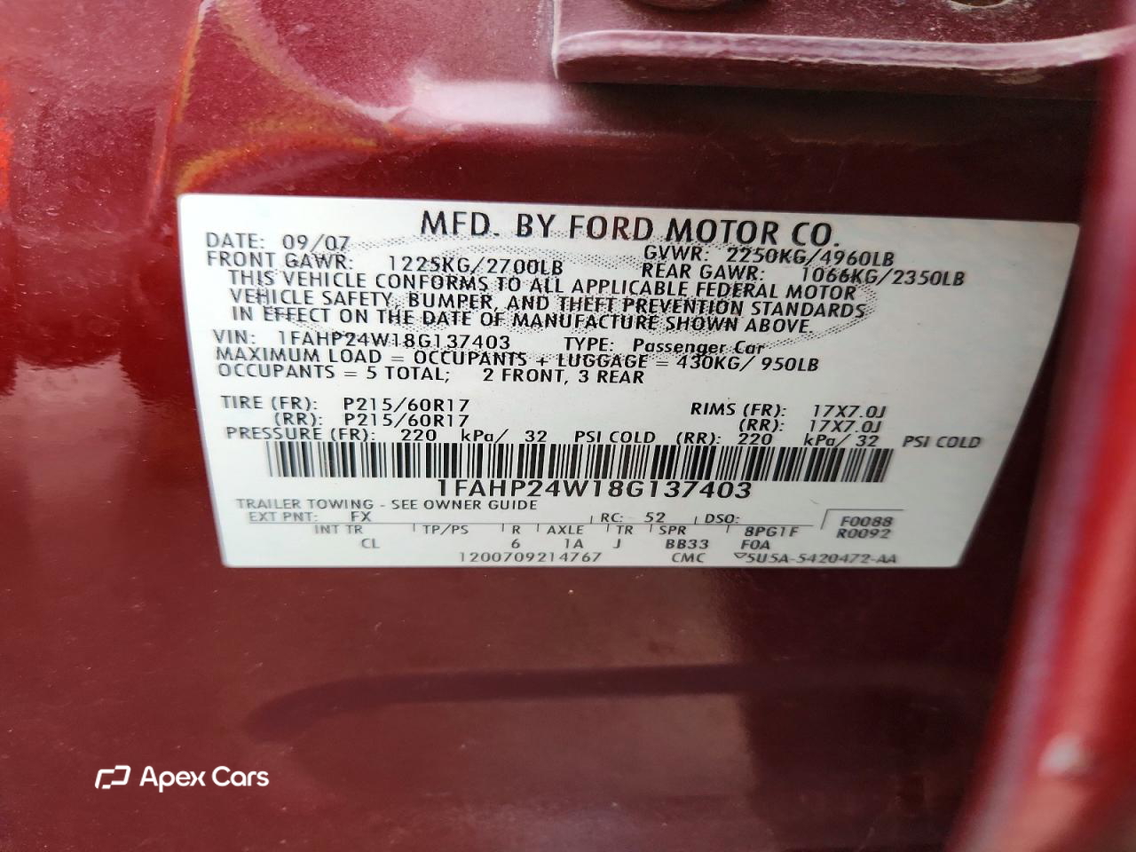 Ford Taurus 2008