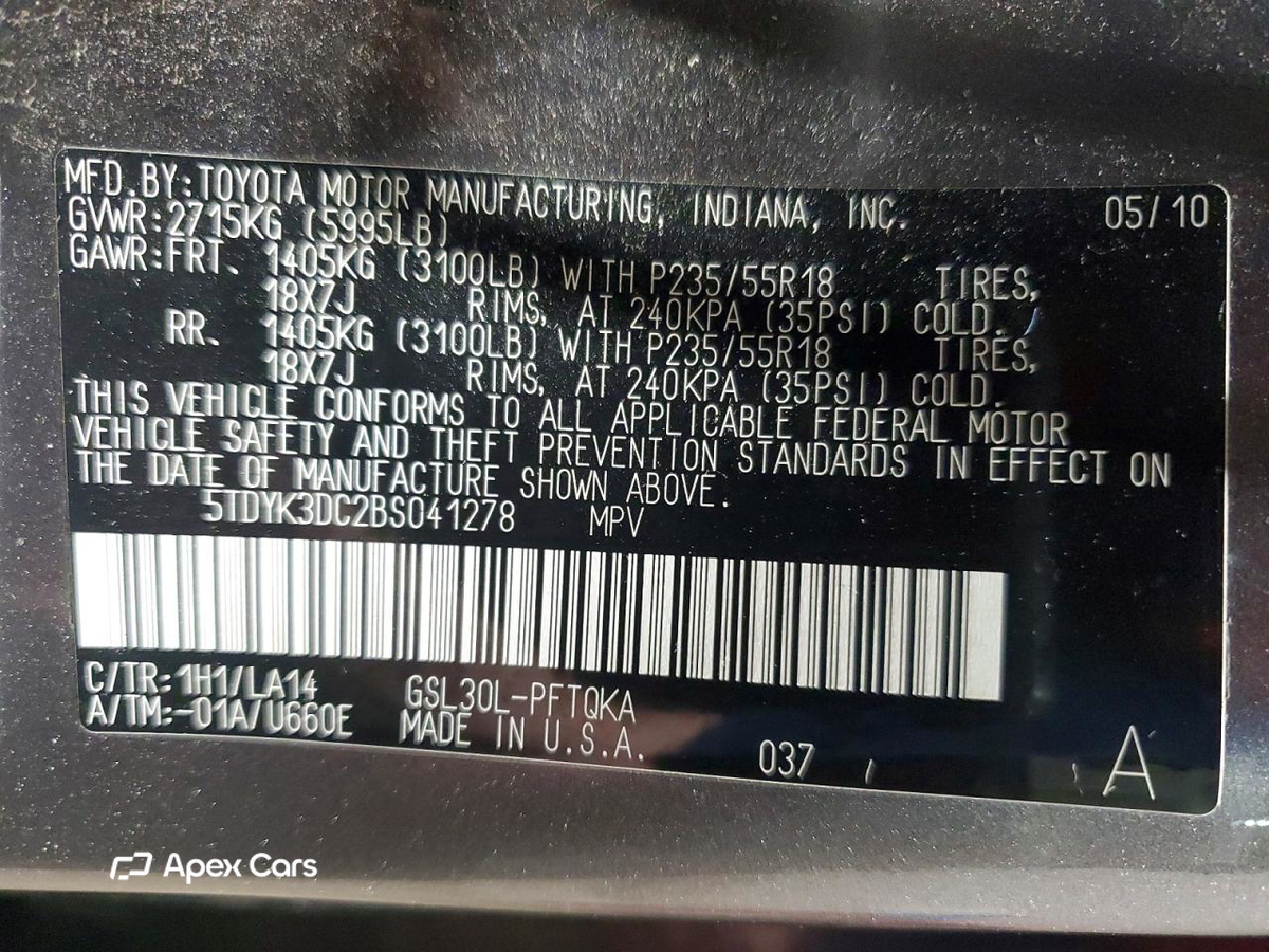 Toyota Sienna 2011