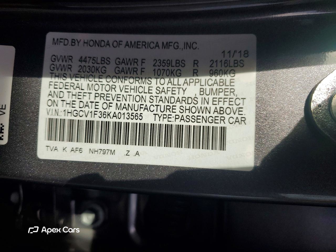 Honda Accord 2019