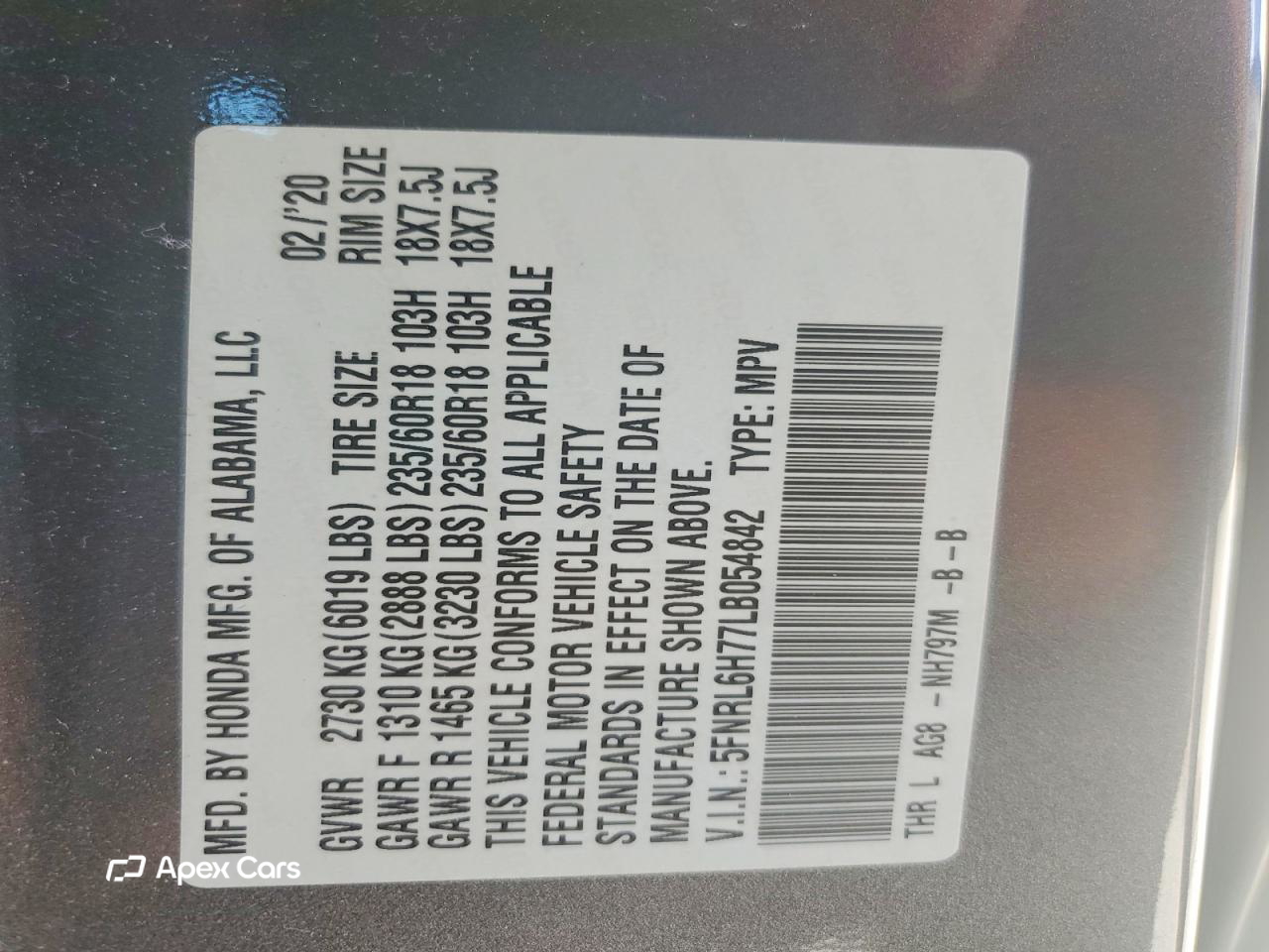 Honda Odyssey 2020