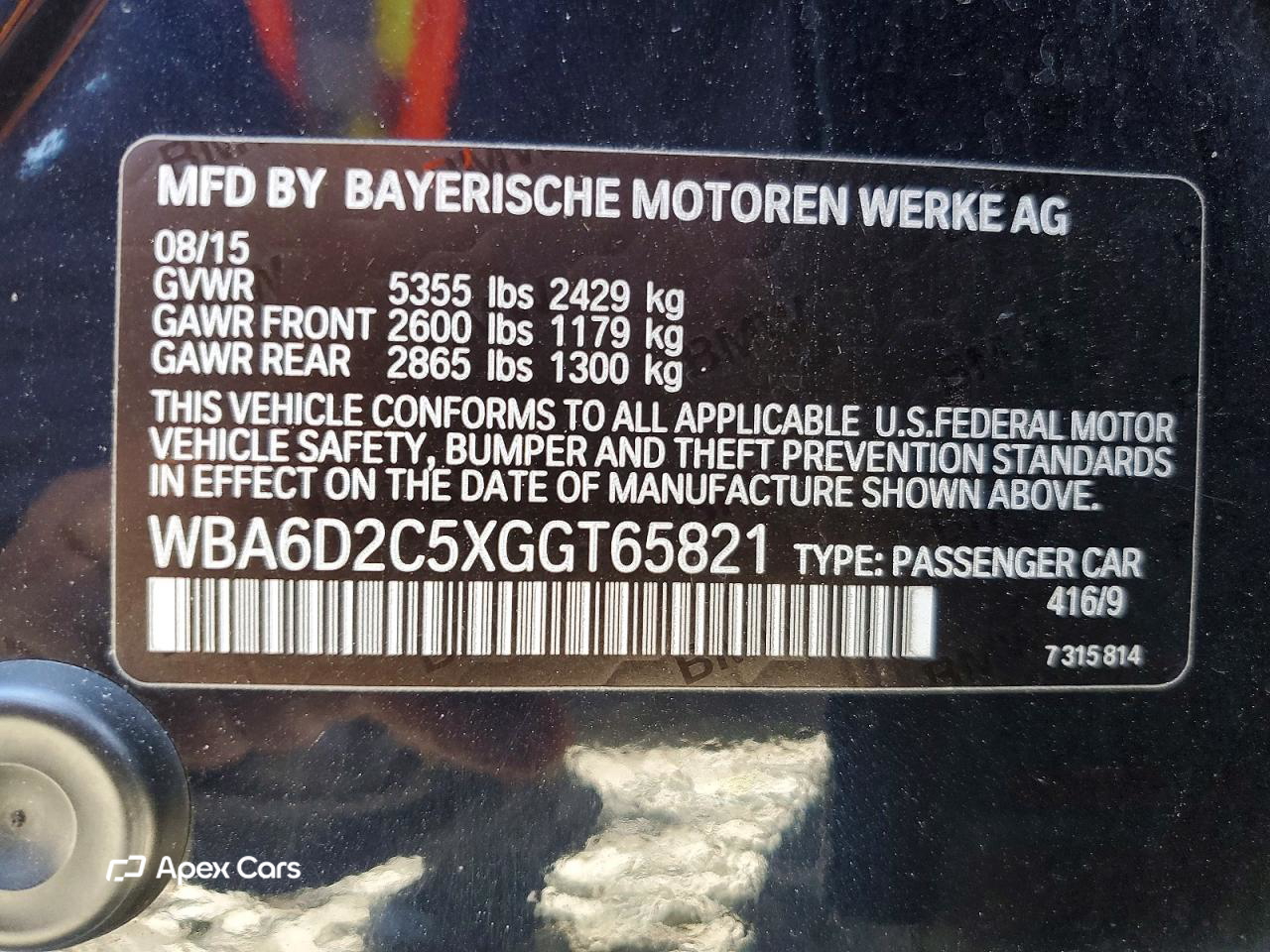BMW Series 6 2016