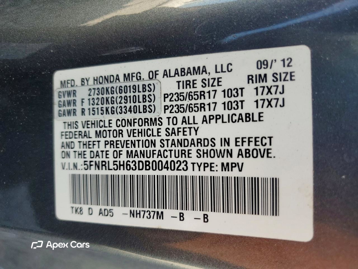 Honda Odyssey 2013