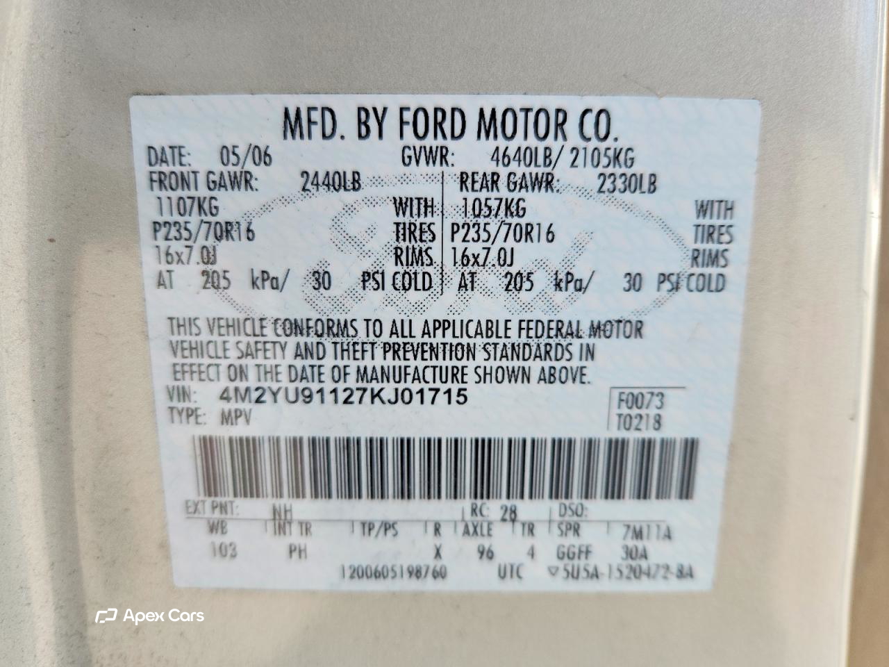 Mercury Mariner 2007