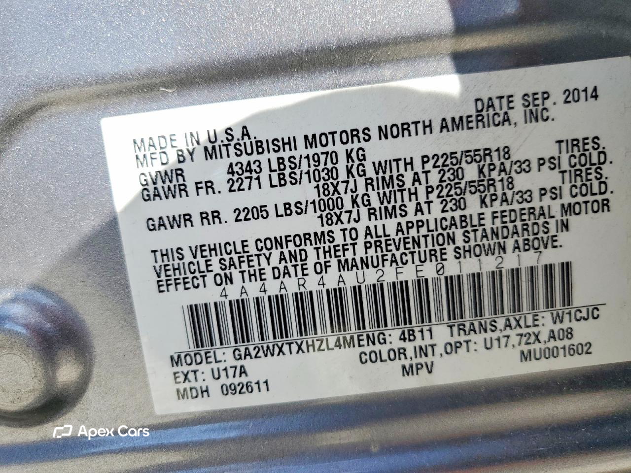 Mitsubishi Outlander 2015