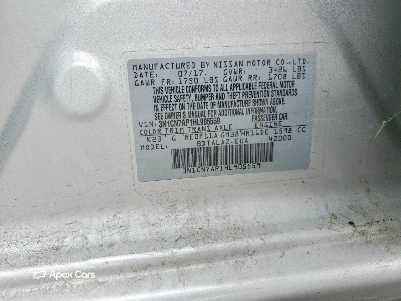 Nissan Versa 2017
