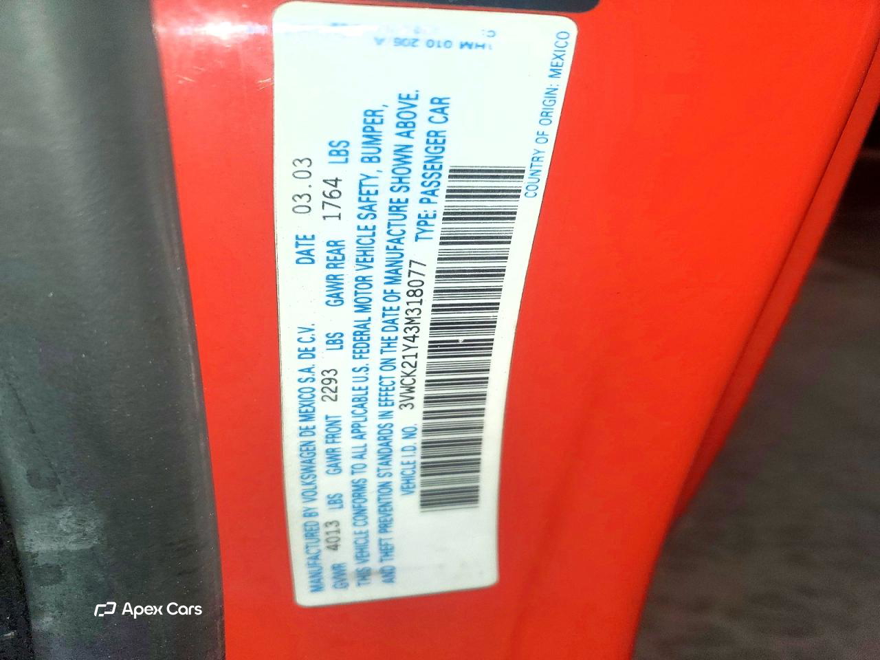 Volkswagen Beetle 2003