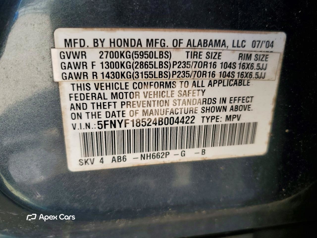 Honda Pilot 2004