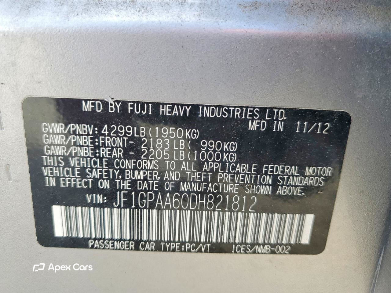 Subaru Impreza 2013