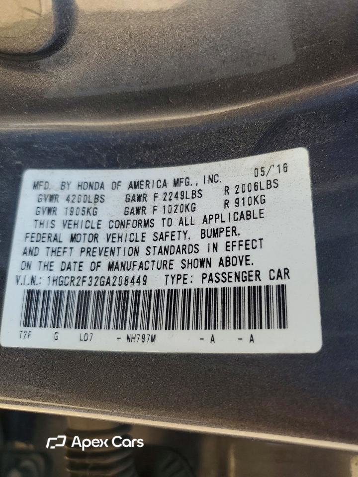 Honda Accord 2016
