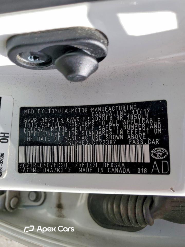 Toyota Corolla 2018