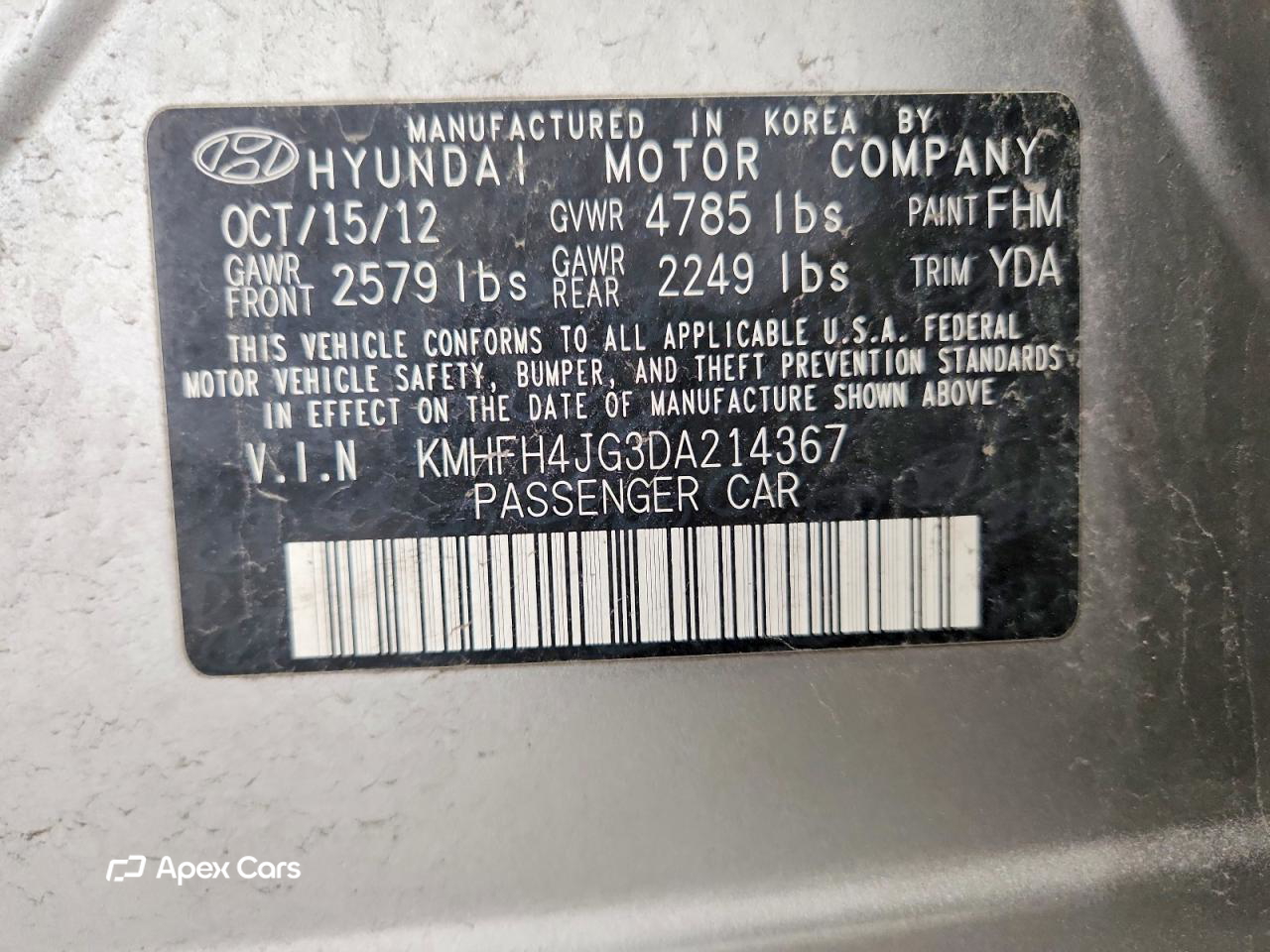 Hyundai Azera 2013