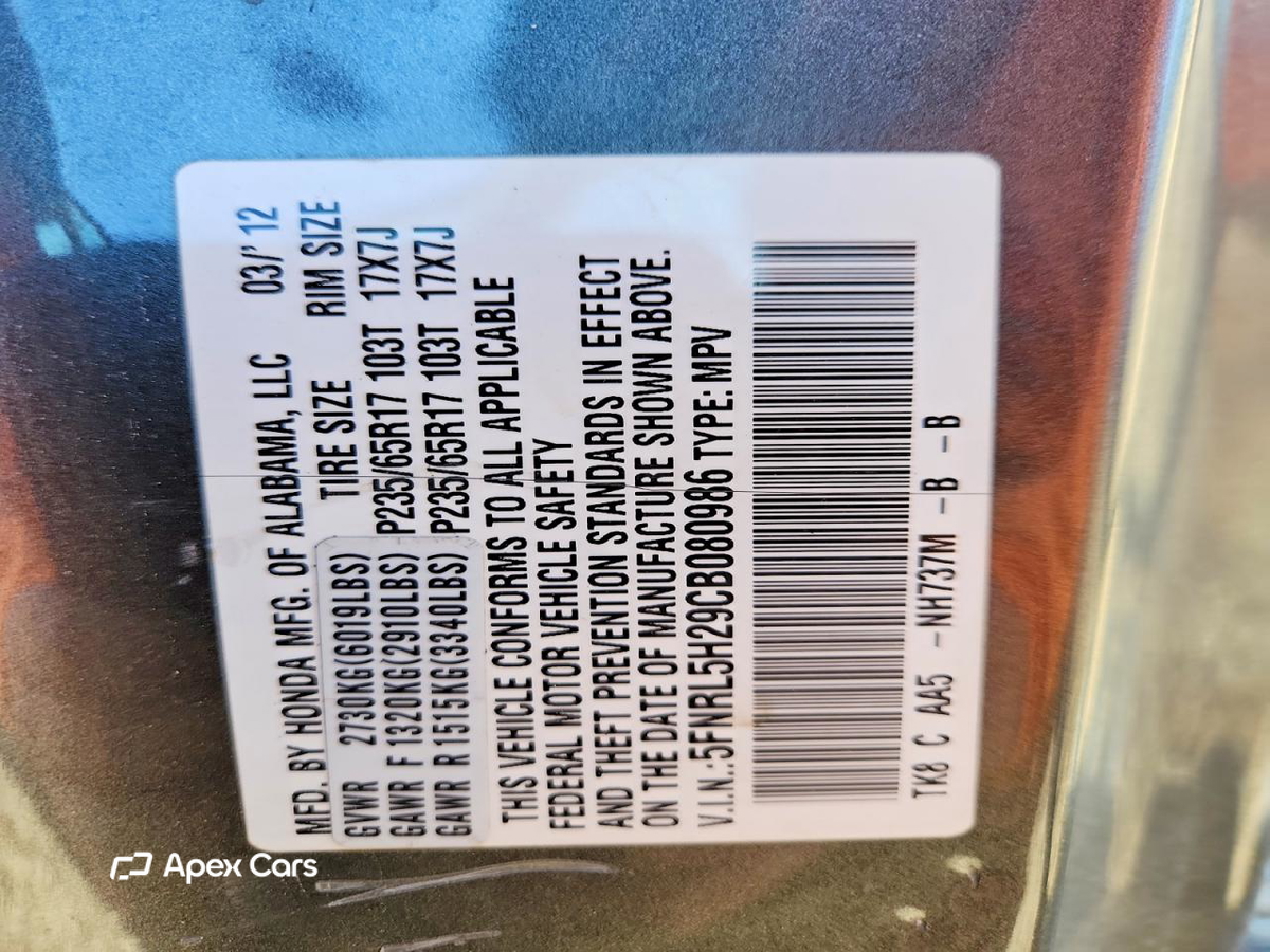 Honda Odyssey 2012