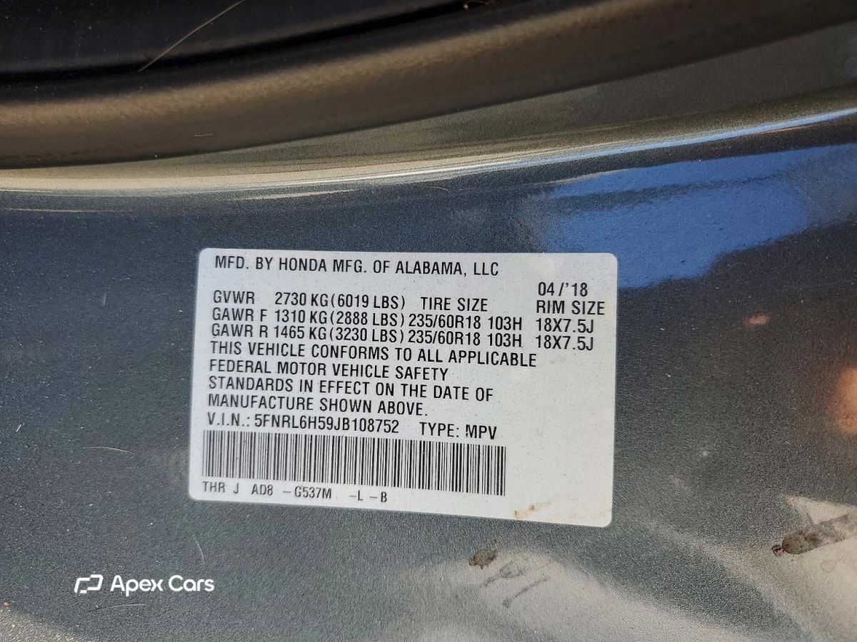Honda Odyssey 2018