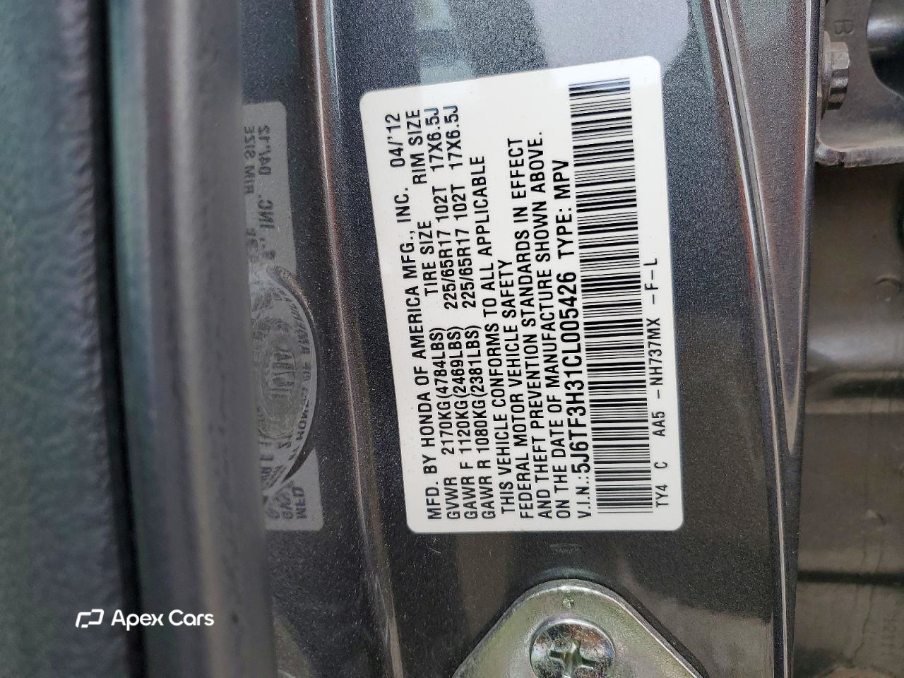 Honda Crosstour 2012