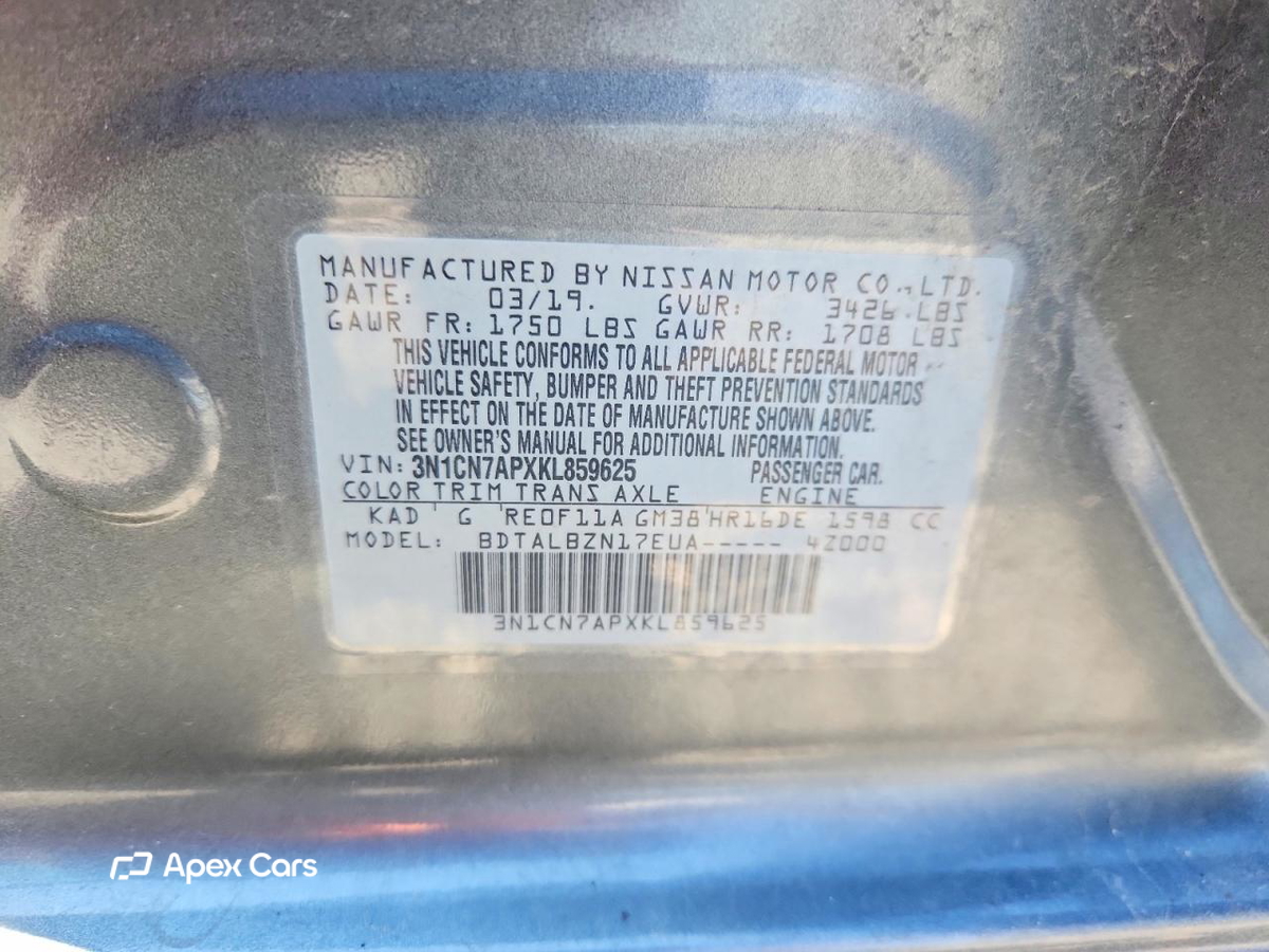 Nissan Versa 2019