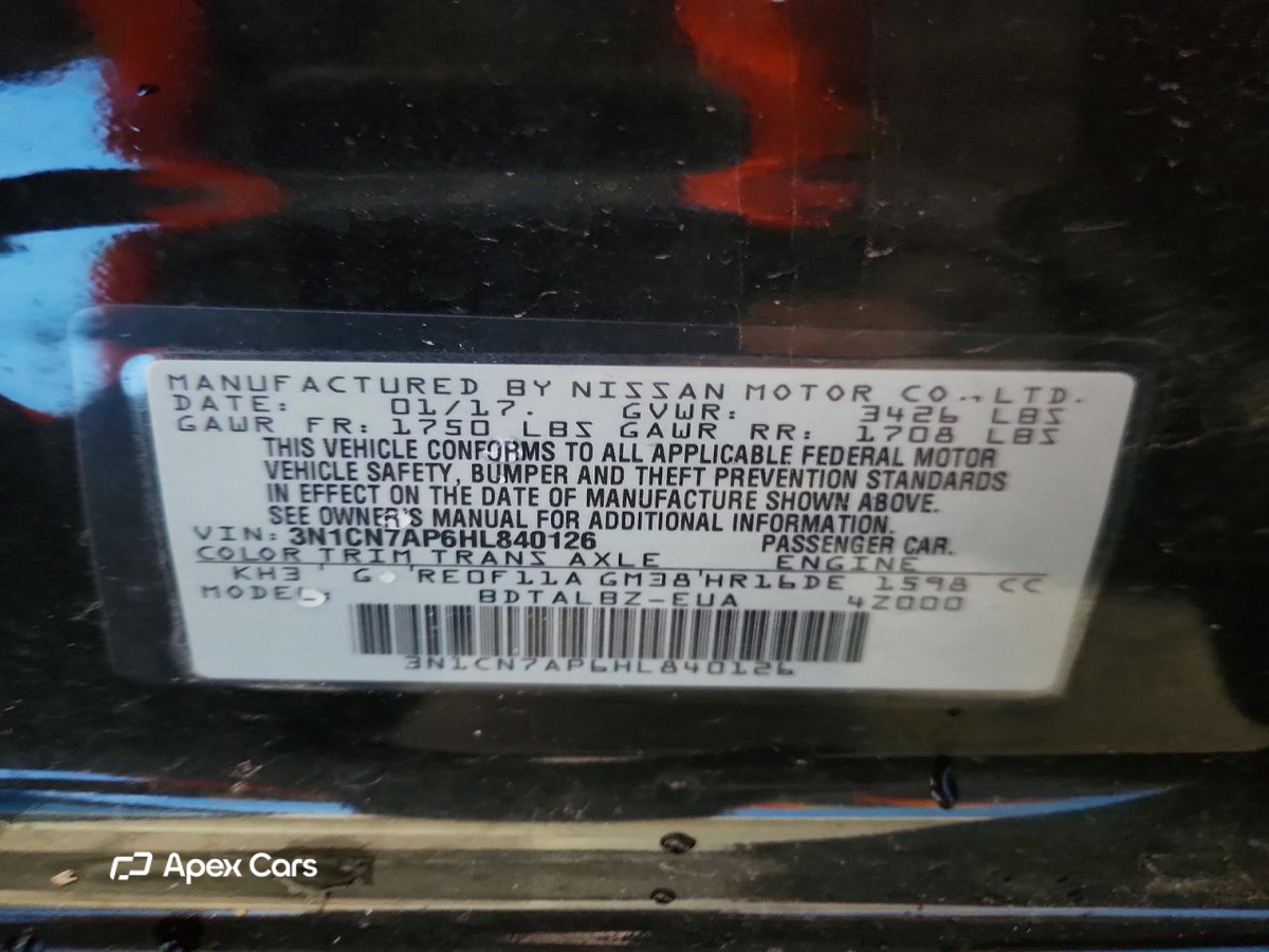 Nissan Versa 2017