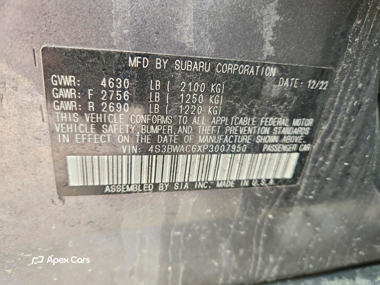 Subaru Legacy 2023