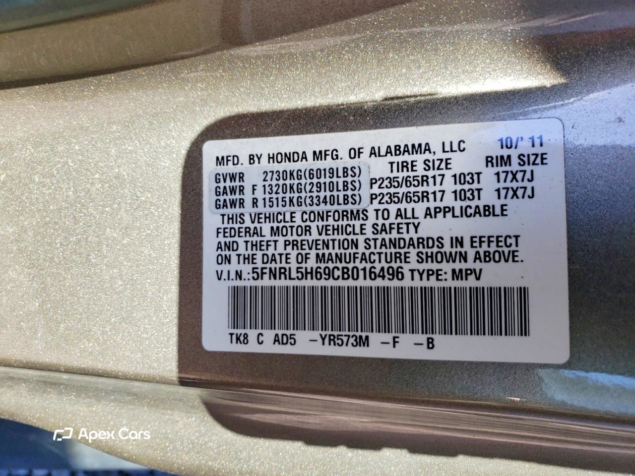 Honda Odyssey 2012