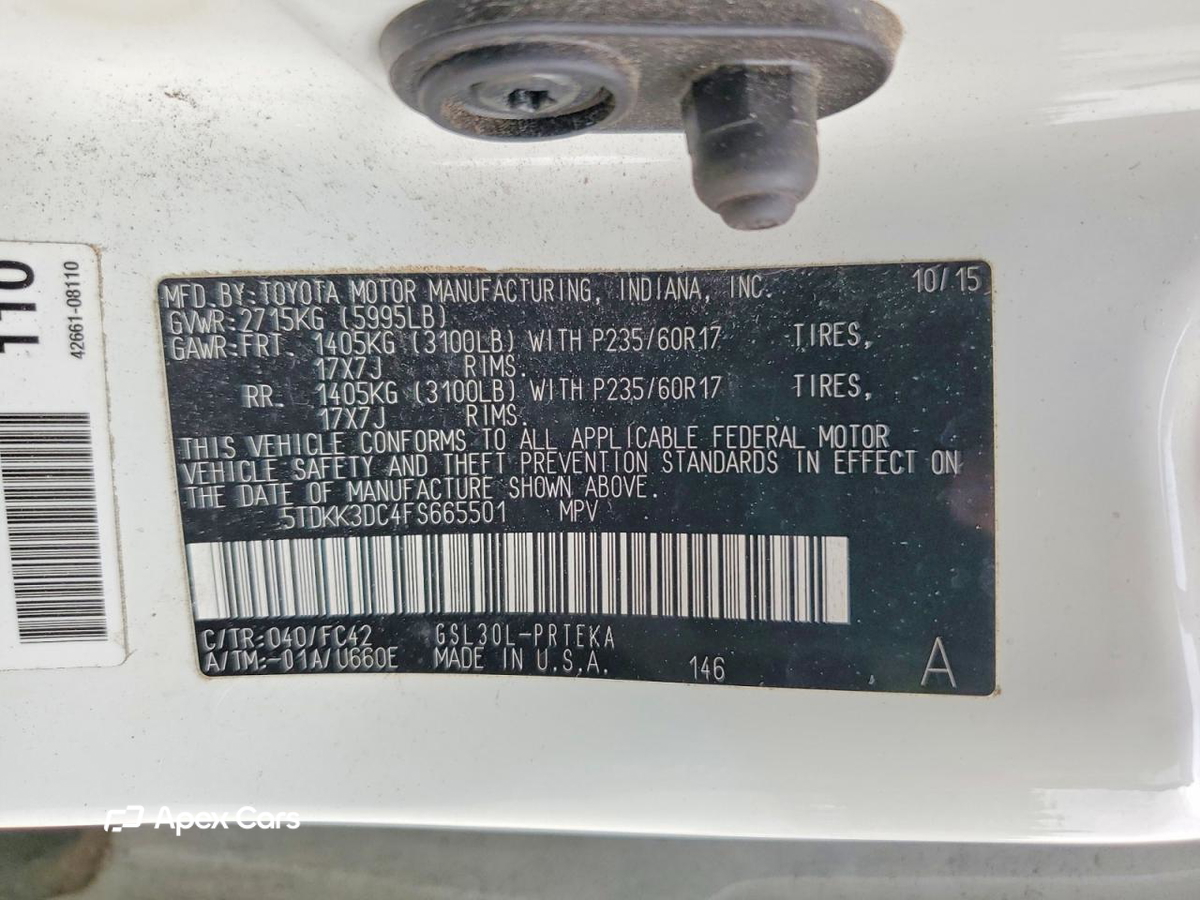Toyota Sienna 2015