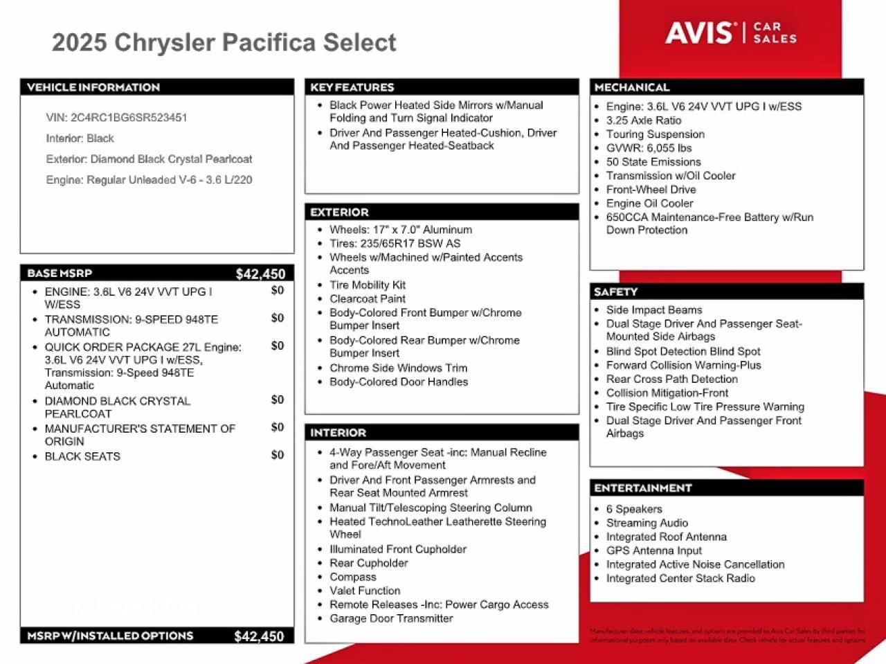 Chrysler Pacifica 2025