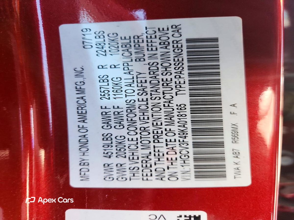 Honda Accord 2019