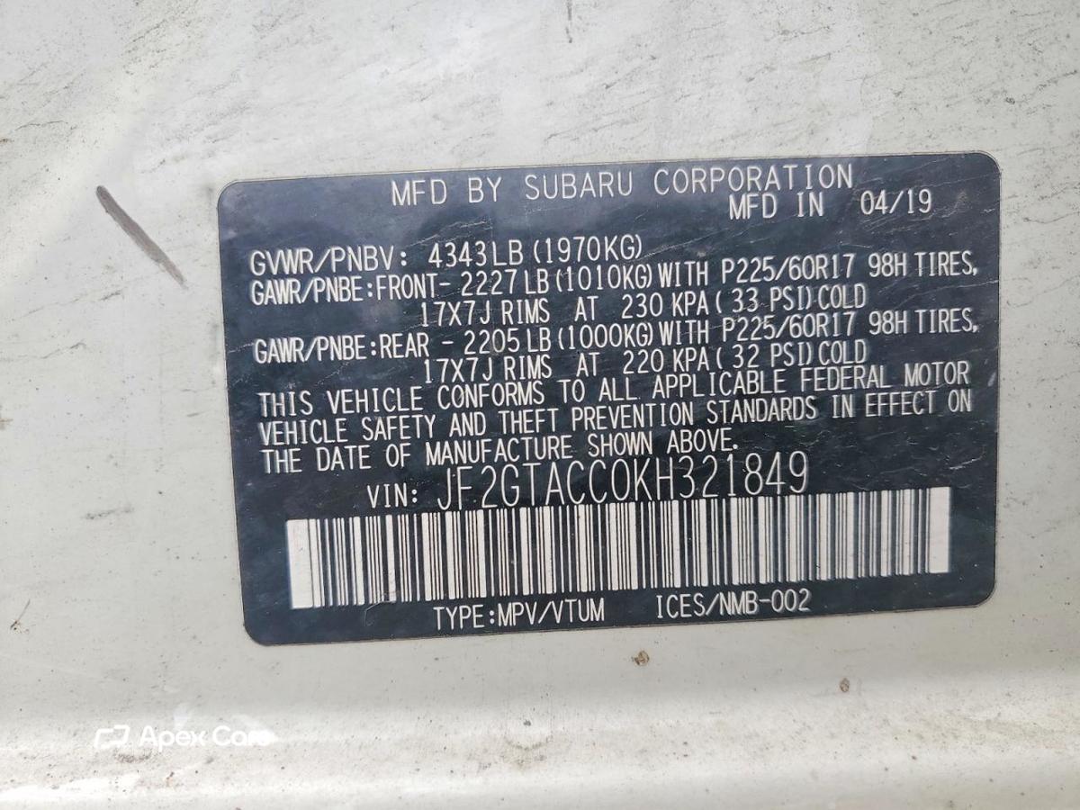 Subaru XV 2019