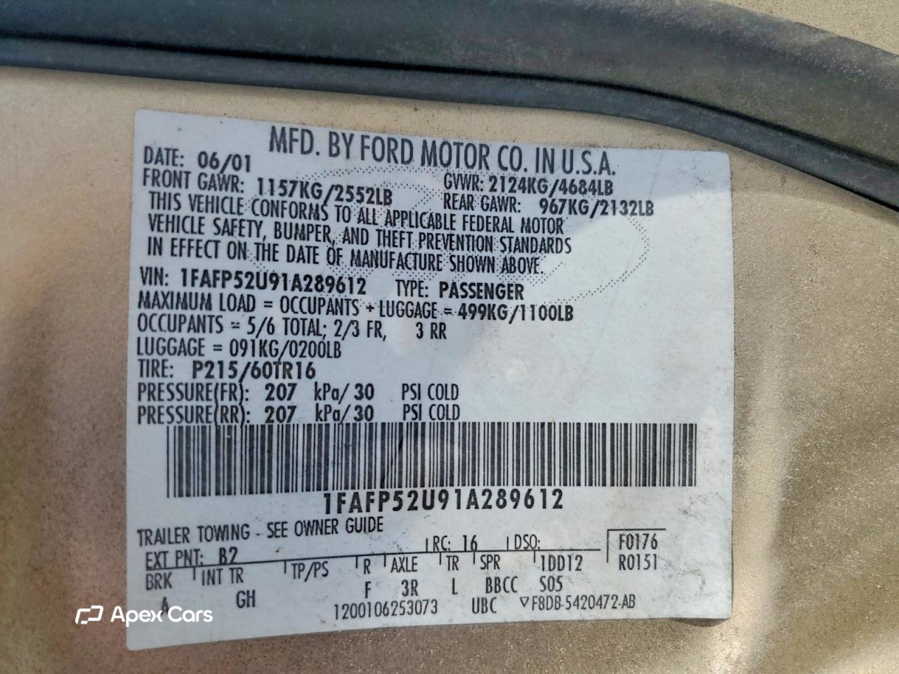 Ford Taurus 2001