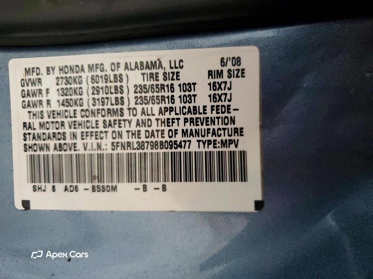 Honda Odyssey 2008