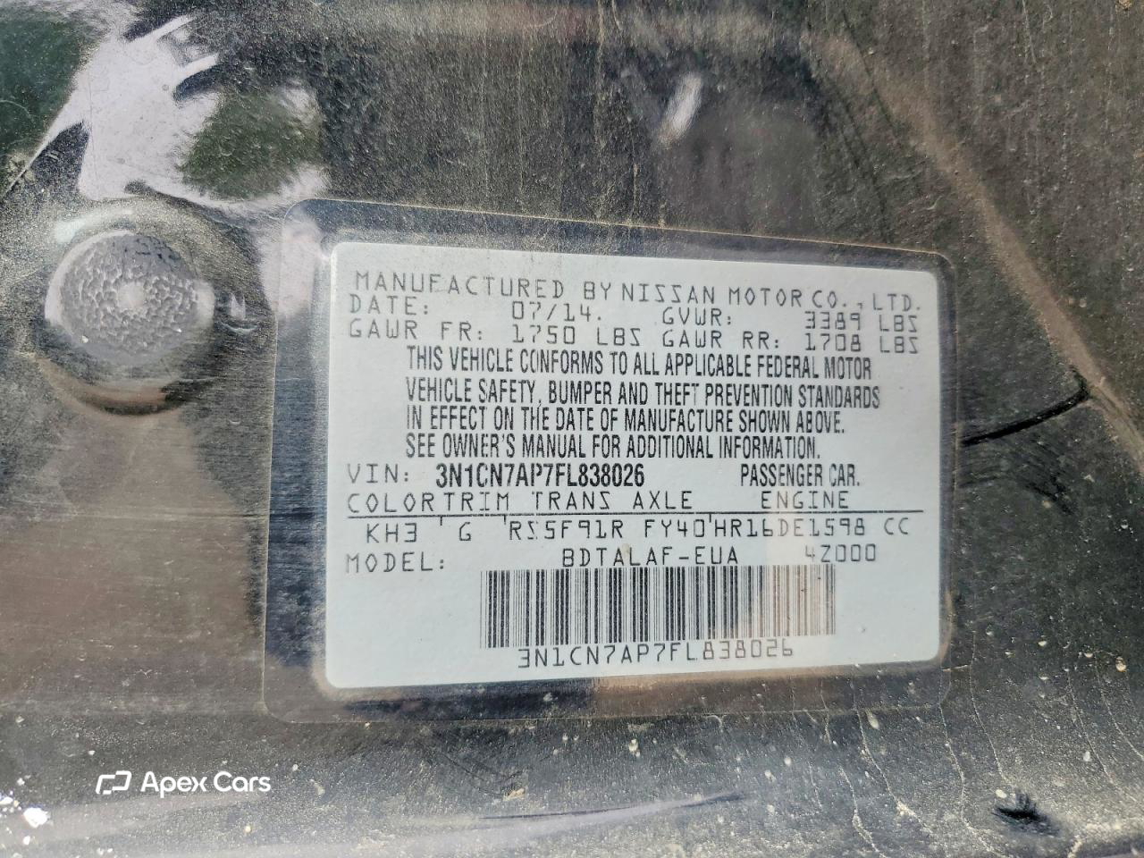 Nissan Versa 2015