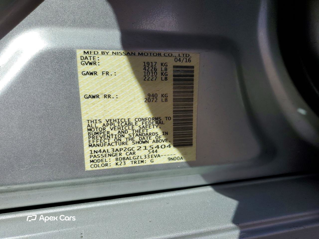 Nissan Altima 2016