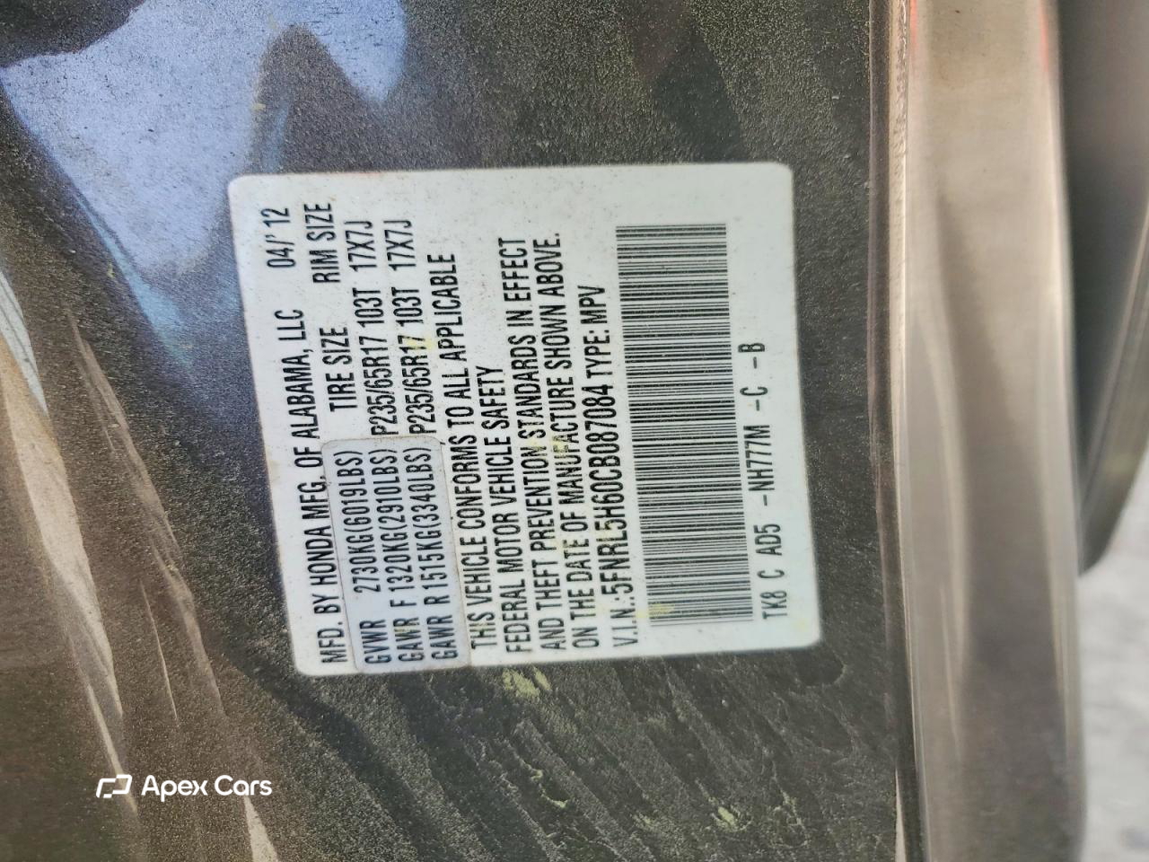 Honda Odyssey 2012