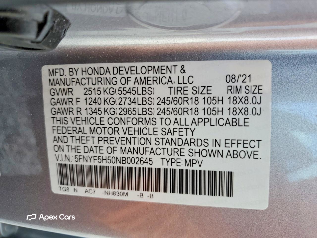 Honda Pilot 2022