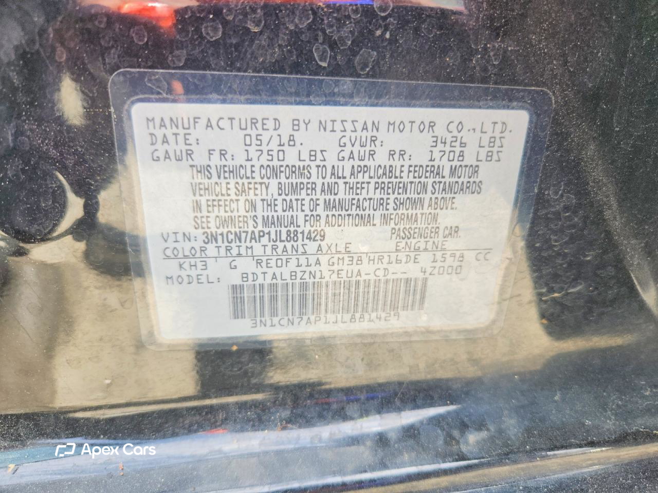 Nissan Versa 2018