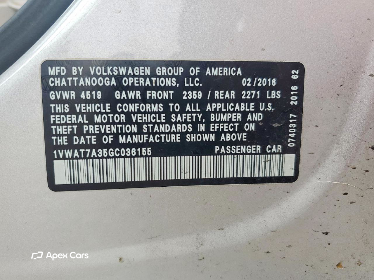 Volkswagen Passat 2016
