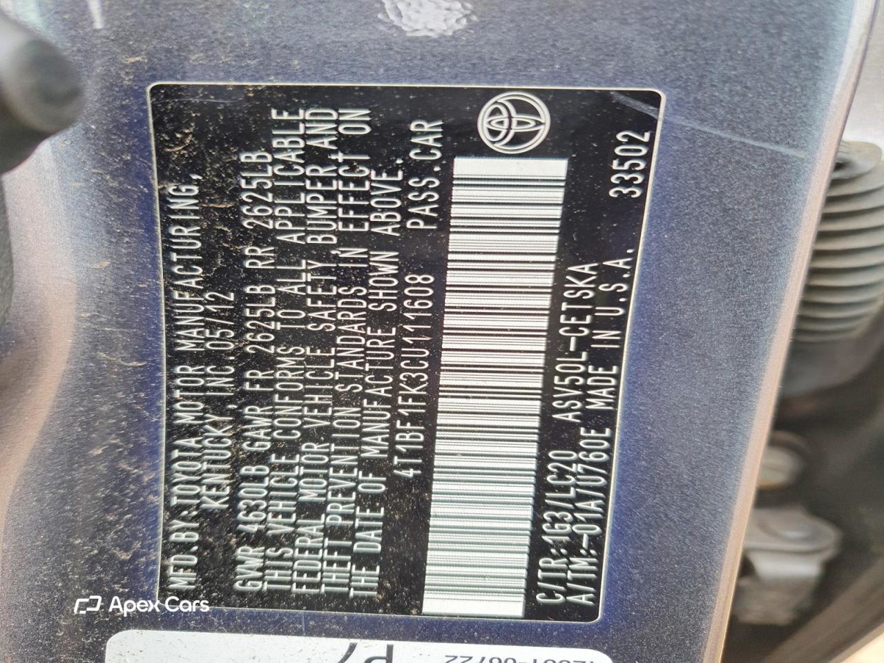 Toyota Camry 2012