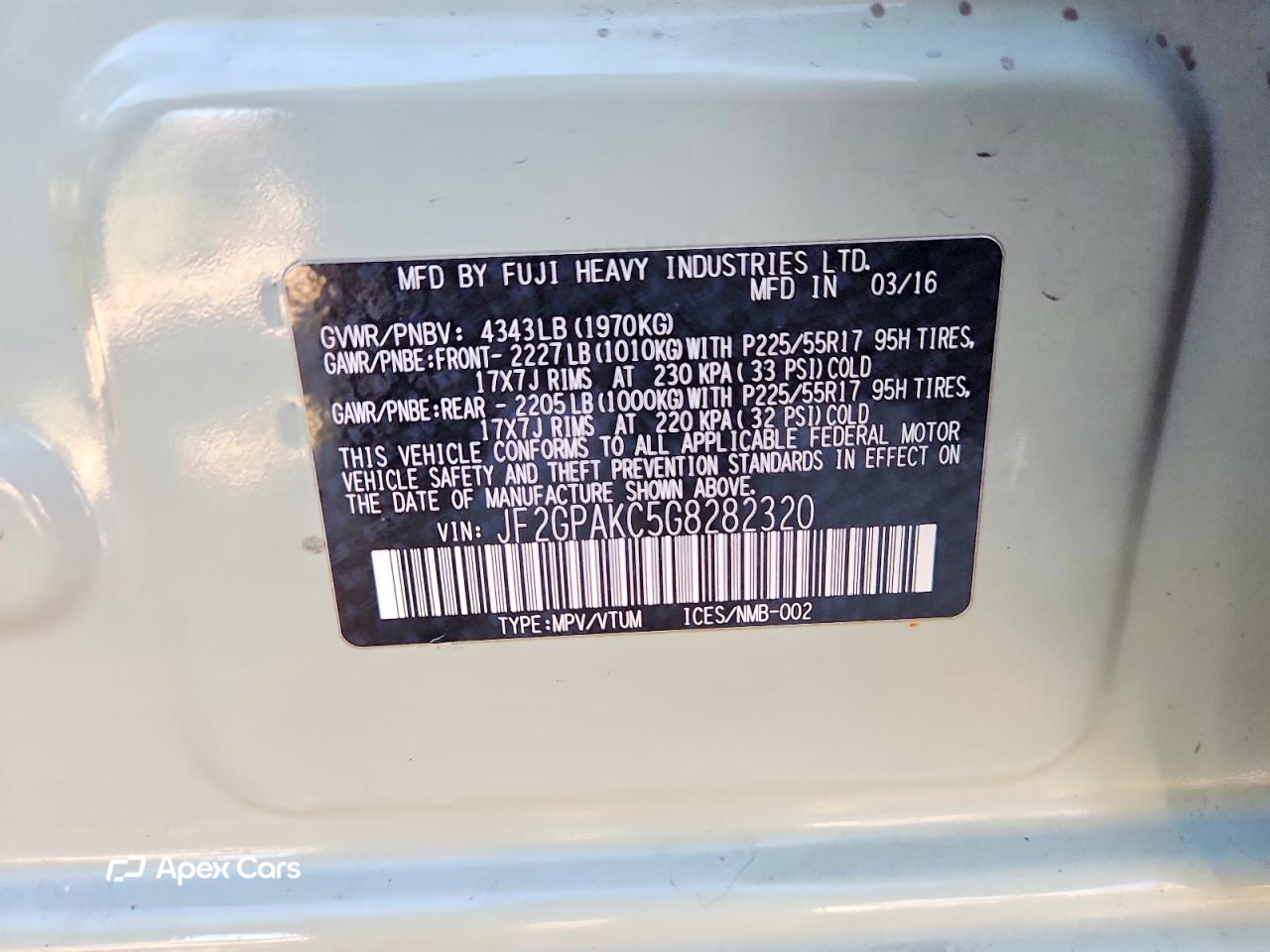 Subaru XV 2016
