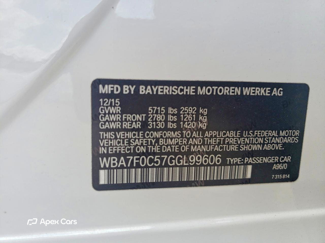 BMW Series 7 2016
