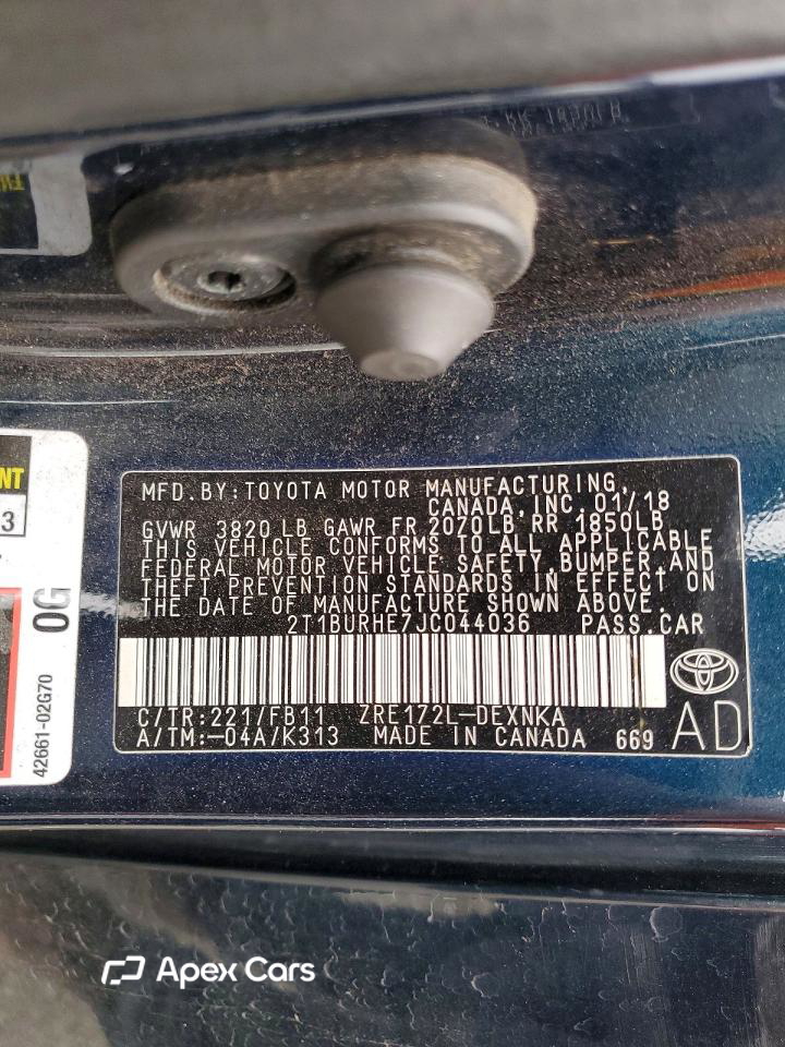 Toyota Corolla 2018