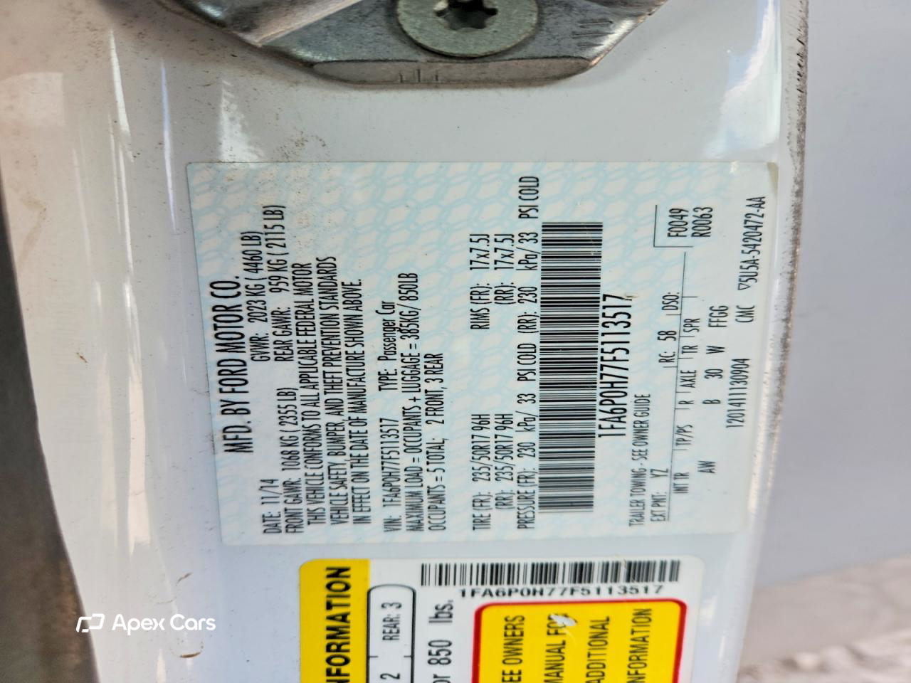 Ford Fusion 2015