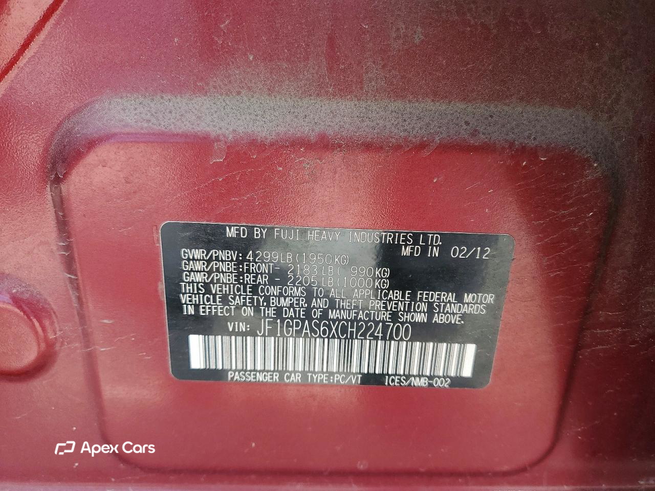 Subaru Impreza 2012