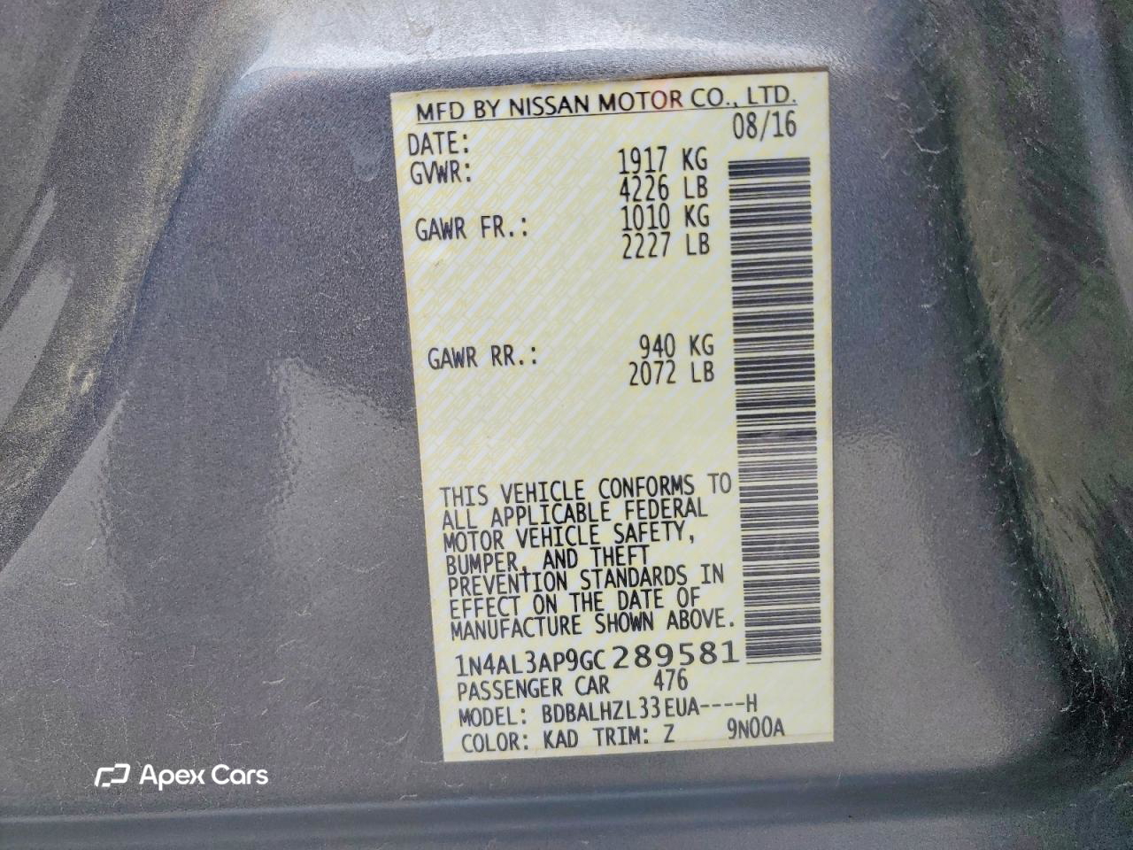 Nissan Altima 2016