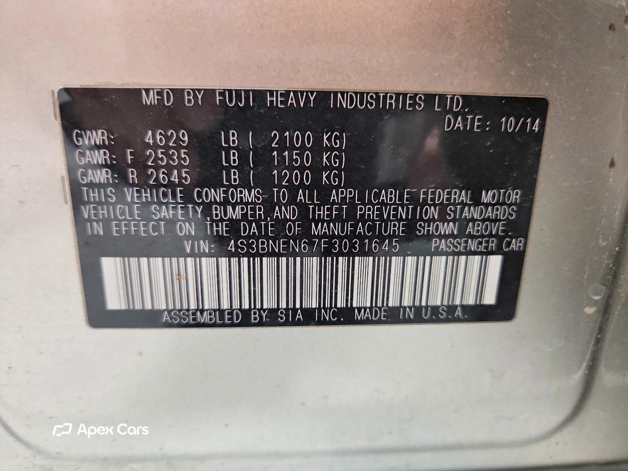 Subaru Legacy 2015